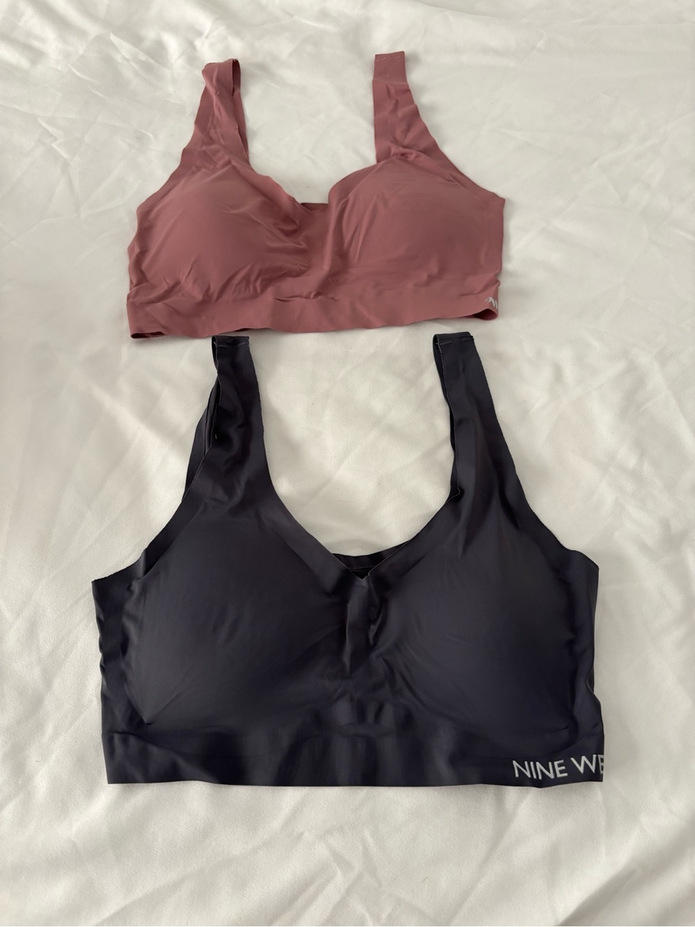Nine West Wireless Comfort Bras in Dusty Rose and Black